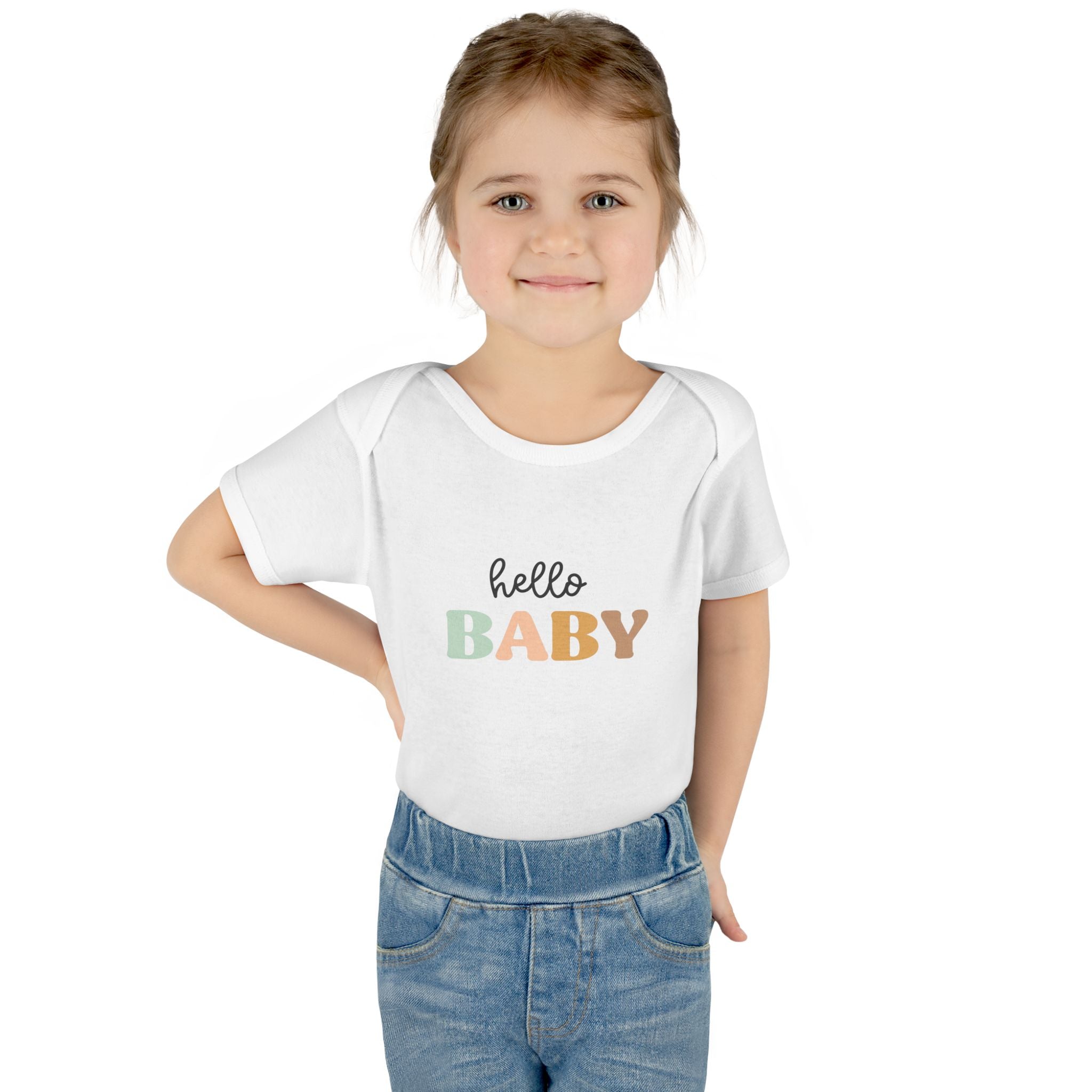 Hello Baby Infant Bodysuit — Pastel Welcome Newborn One-Piece