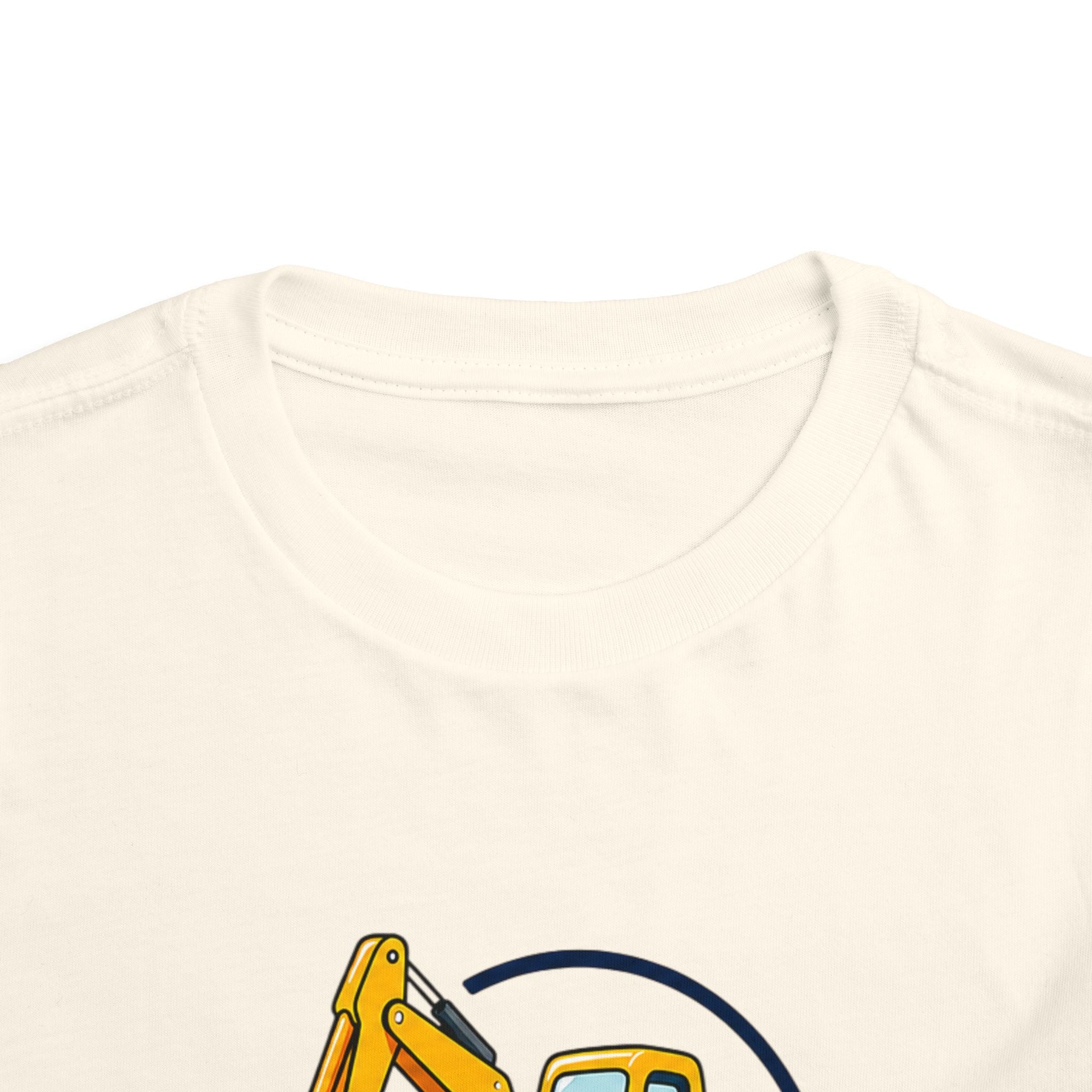 Toddler Tee — "Little Builder" Excavator Shirt for Kids