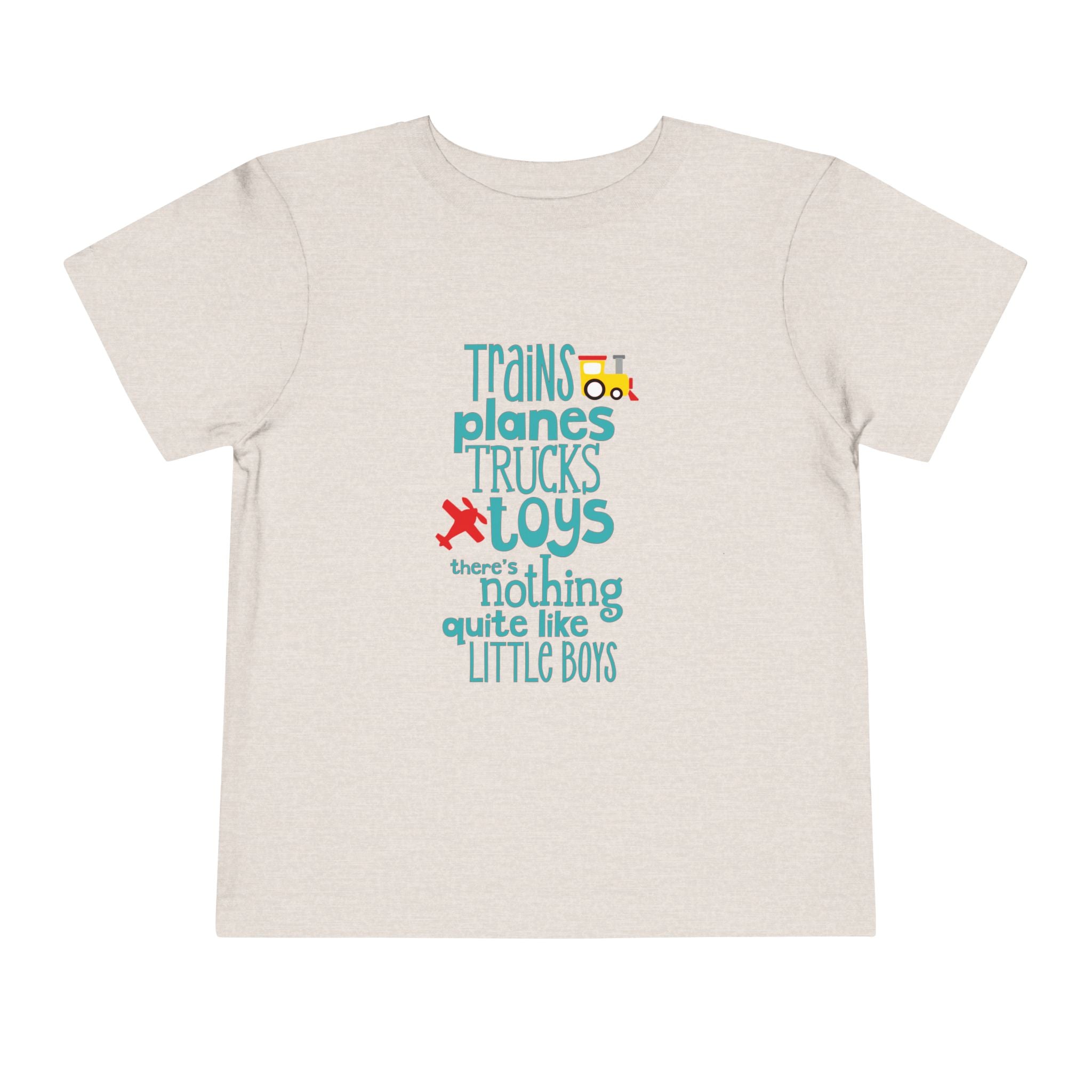 Toddler Tee – "Trains Planes Trucks Toys"