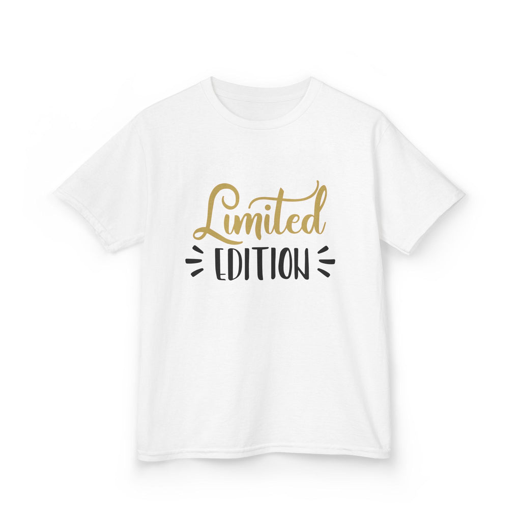 Kids T-Shirt "Limited Edition" — Cute Gold Script Tee for Birthday & Special Occasion