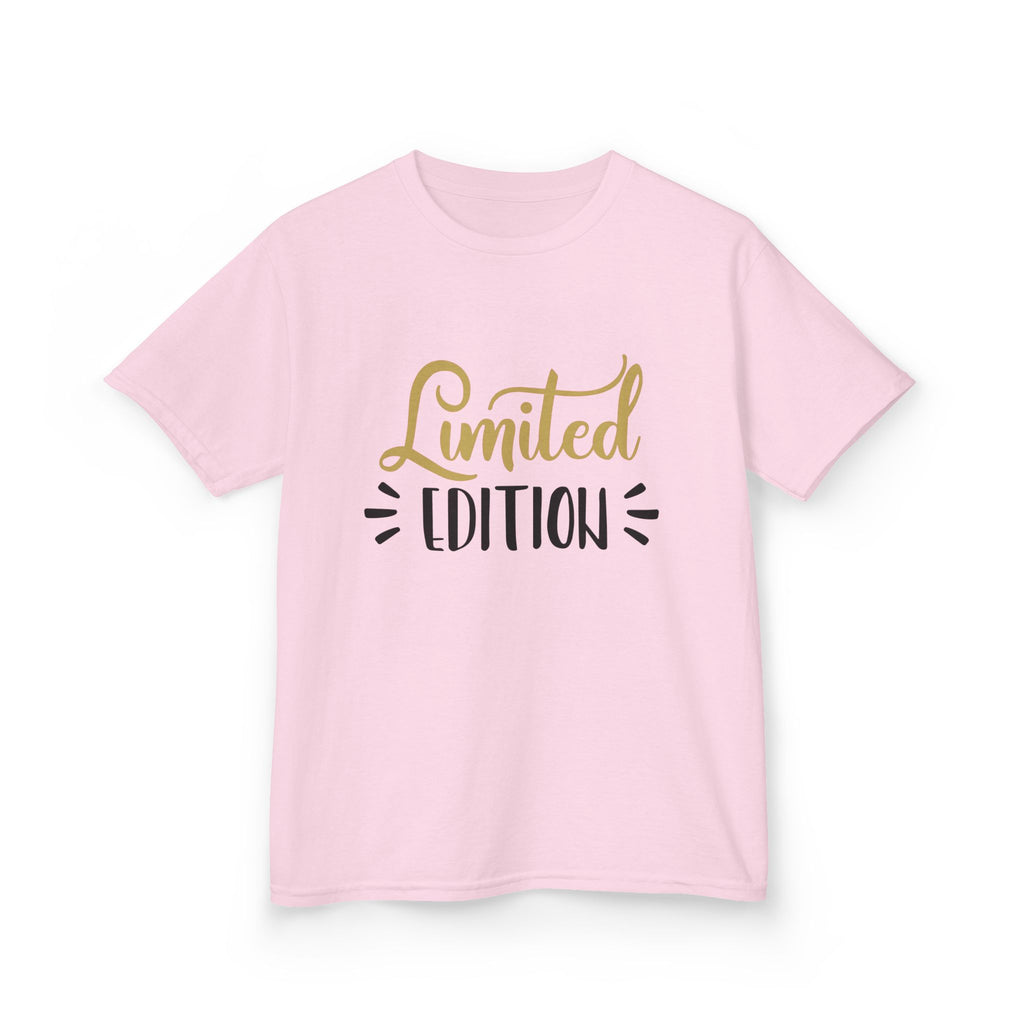 Kids T-Shirt "Limited Edition" — Cute Gold Script Tee for Birthday & Special Occasion