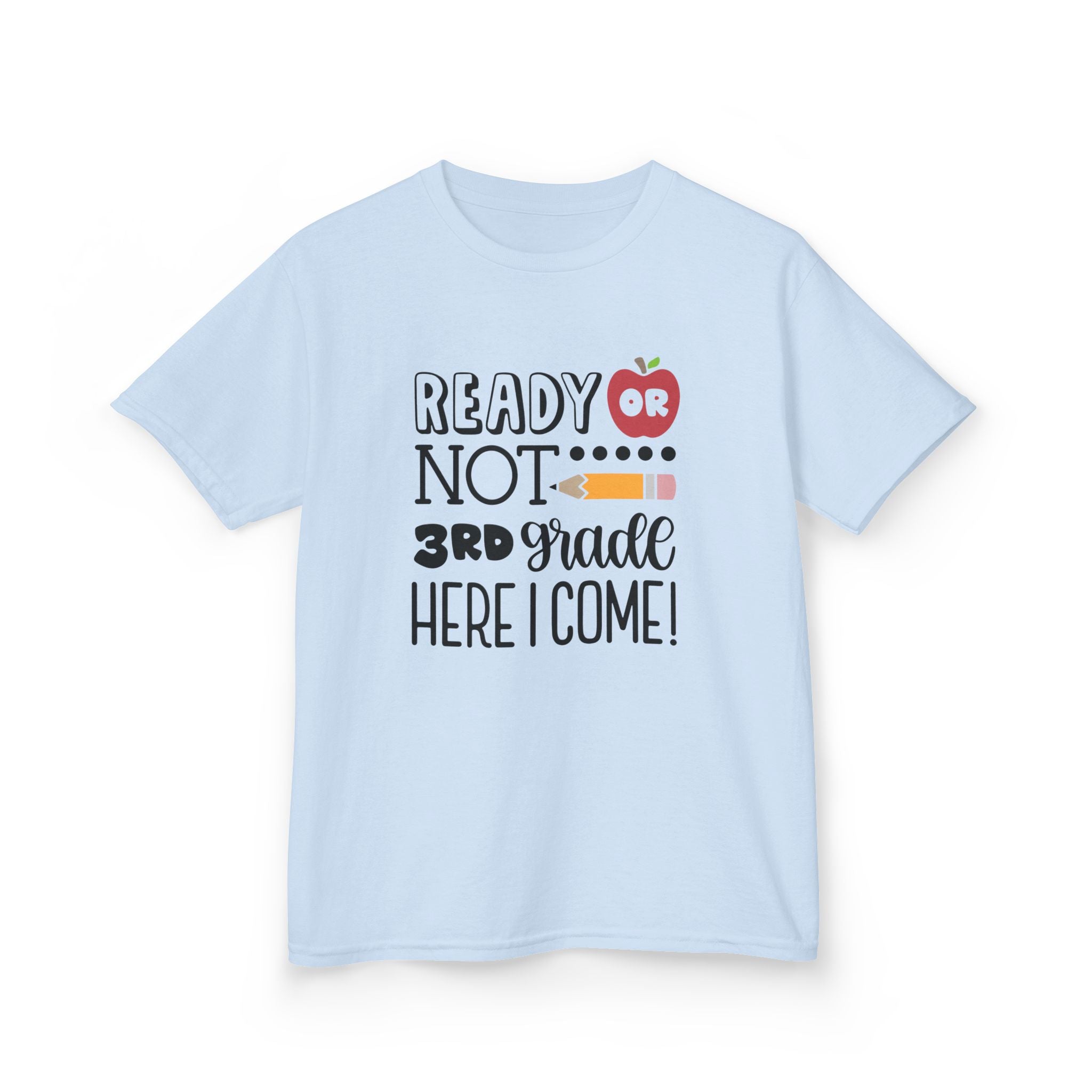 Kids Tee - "Ready or Not 3rd Grade Here I Come!" Back-to-School Shirt