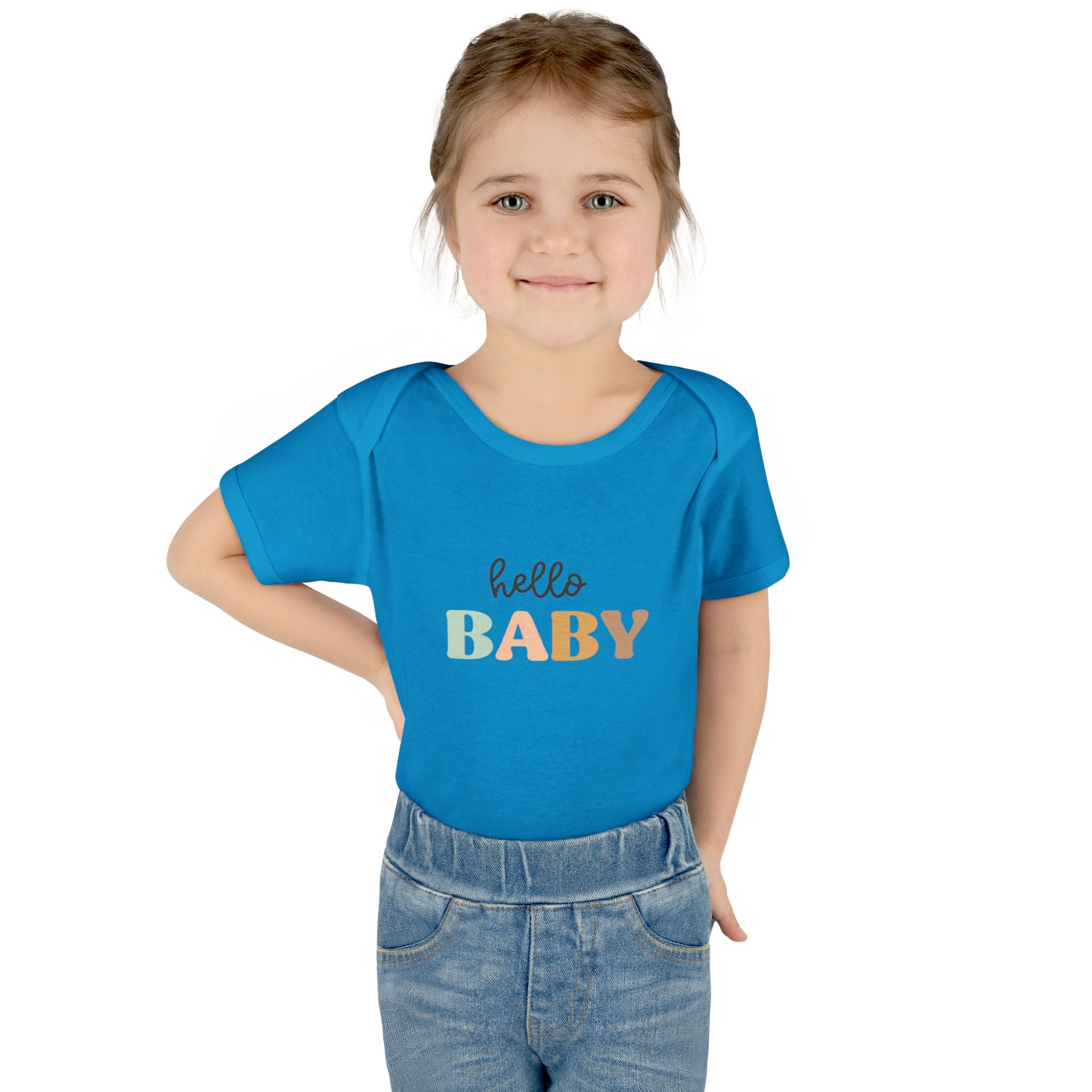 Hello Baby Infant Bodysuit — Pastel Welcome Newborn One-Piece
