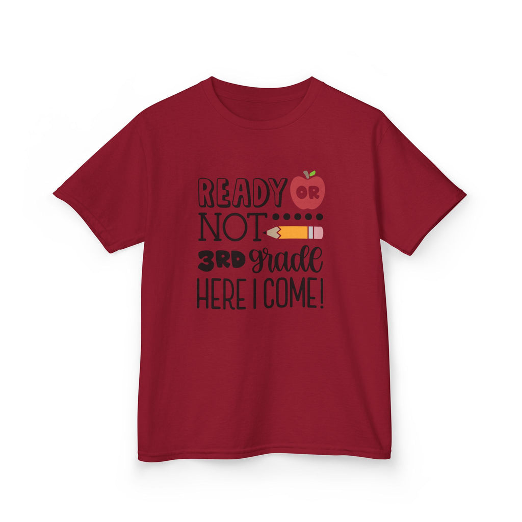 Kids Tee - "Ready or Not 3rd Grade Here I Come!" Back-to-School Shirt