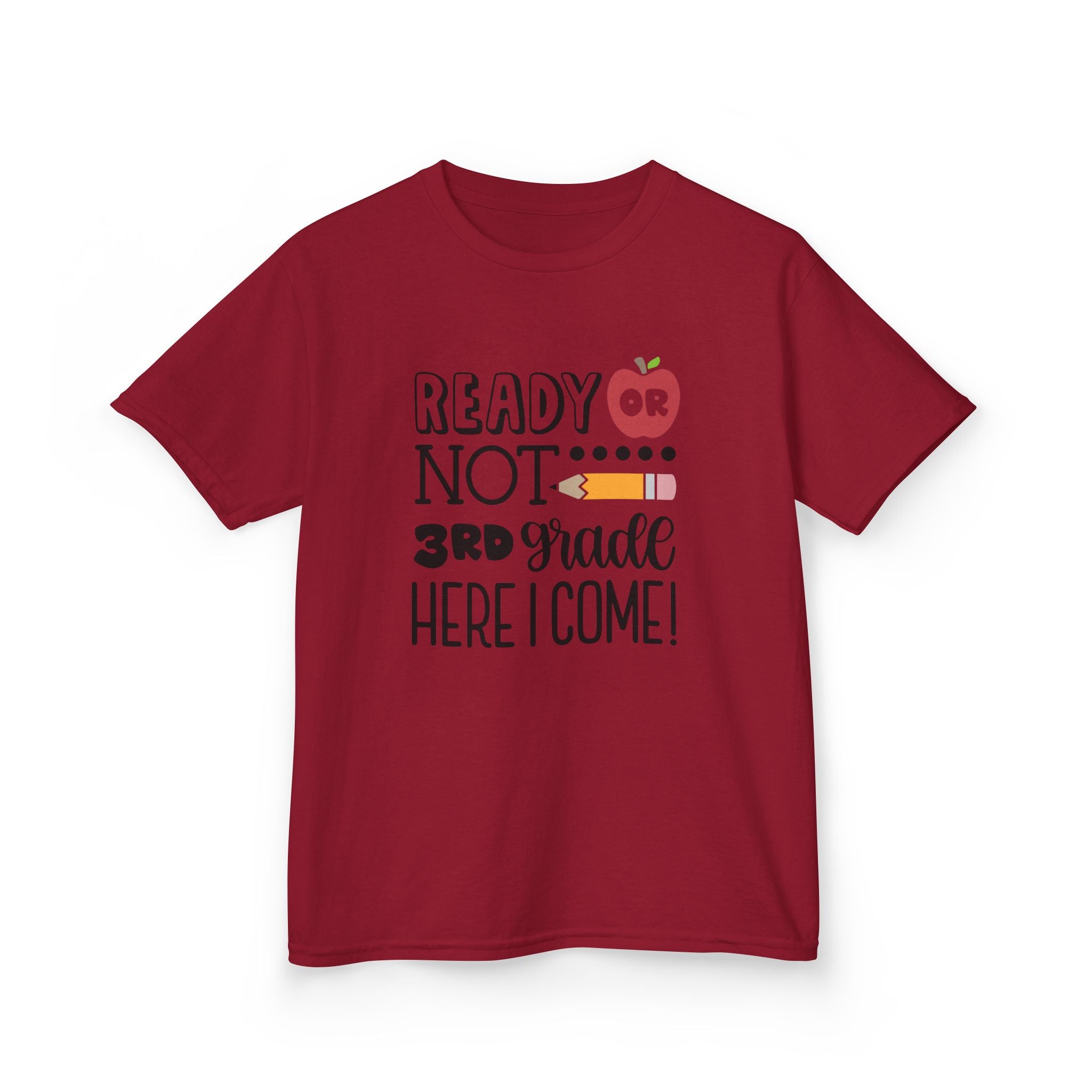 Kids Tee - "Ready or Not 3rd Grade Here I Come!" Back-to-School Shirt