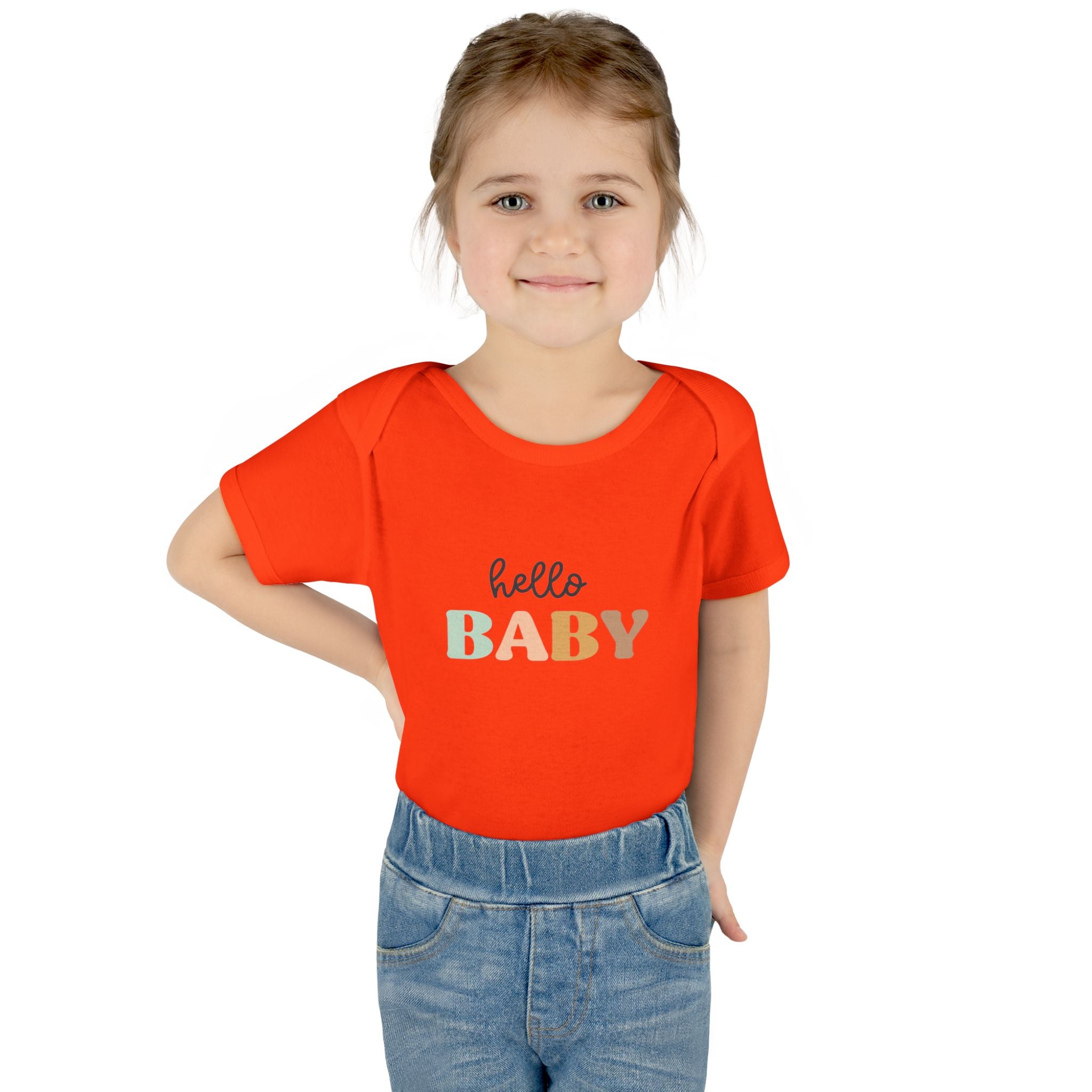 Hello Baby Infant Bodysuit — Pastel Welcome Newborn One-Piece