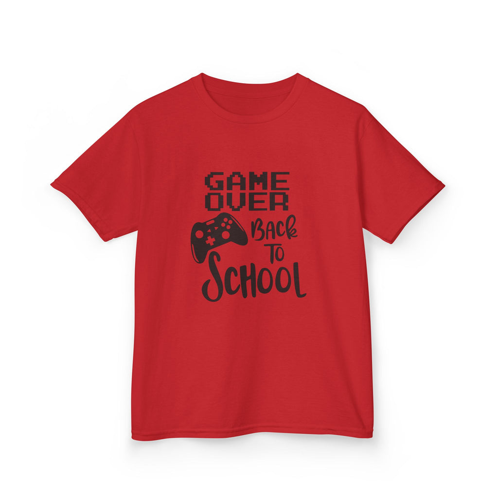 Kids T-Shirt — "Game Over Back to School" Gamer Graphic Tee