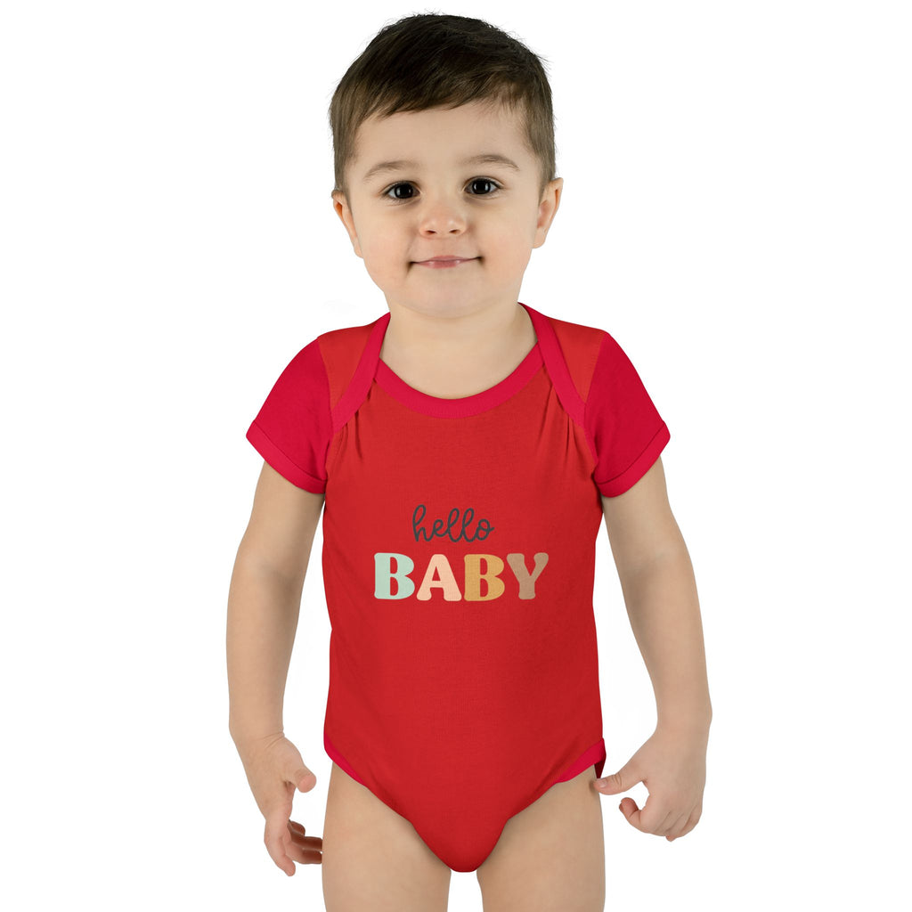Hello Baby Infant Bodysuit — Pastel Welcome Newborn One-Piece