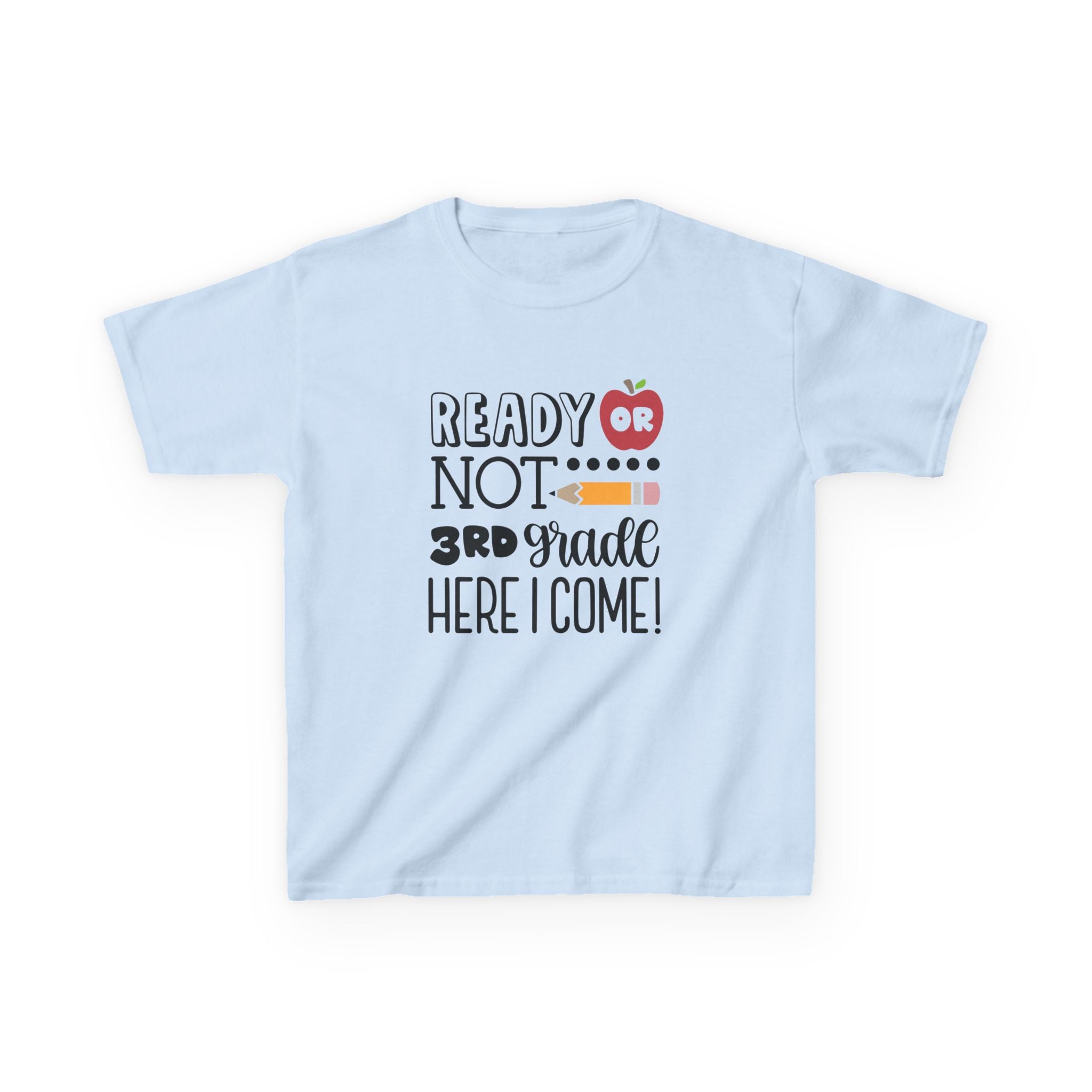 Kids Tee - "Ready or Not 3rd Grade Here I Come!" Back-to-School Shirt