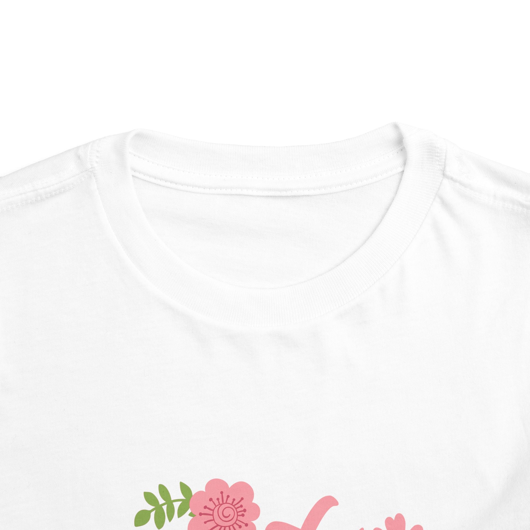Cute Girl Floral Toddler Tee