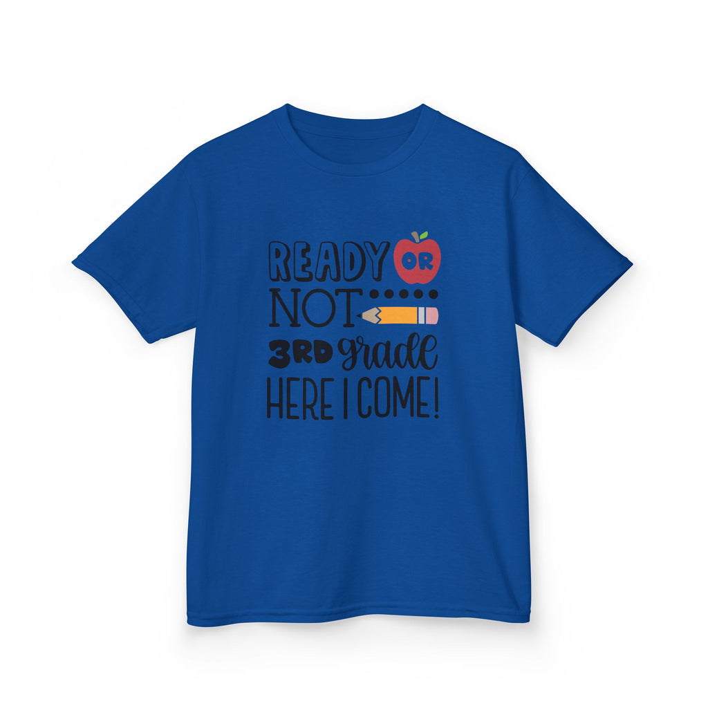 Kids Tee - "Ready or Not 3rd Grade Here I Come!" Back-to-School Shirt