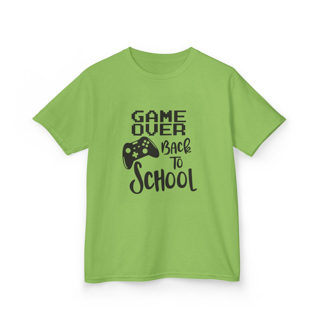 Kids T-Shirt — "Game Over Back to School" Gamer Graphic Tee