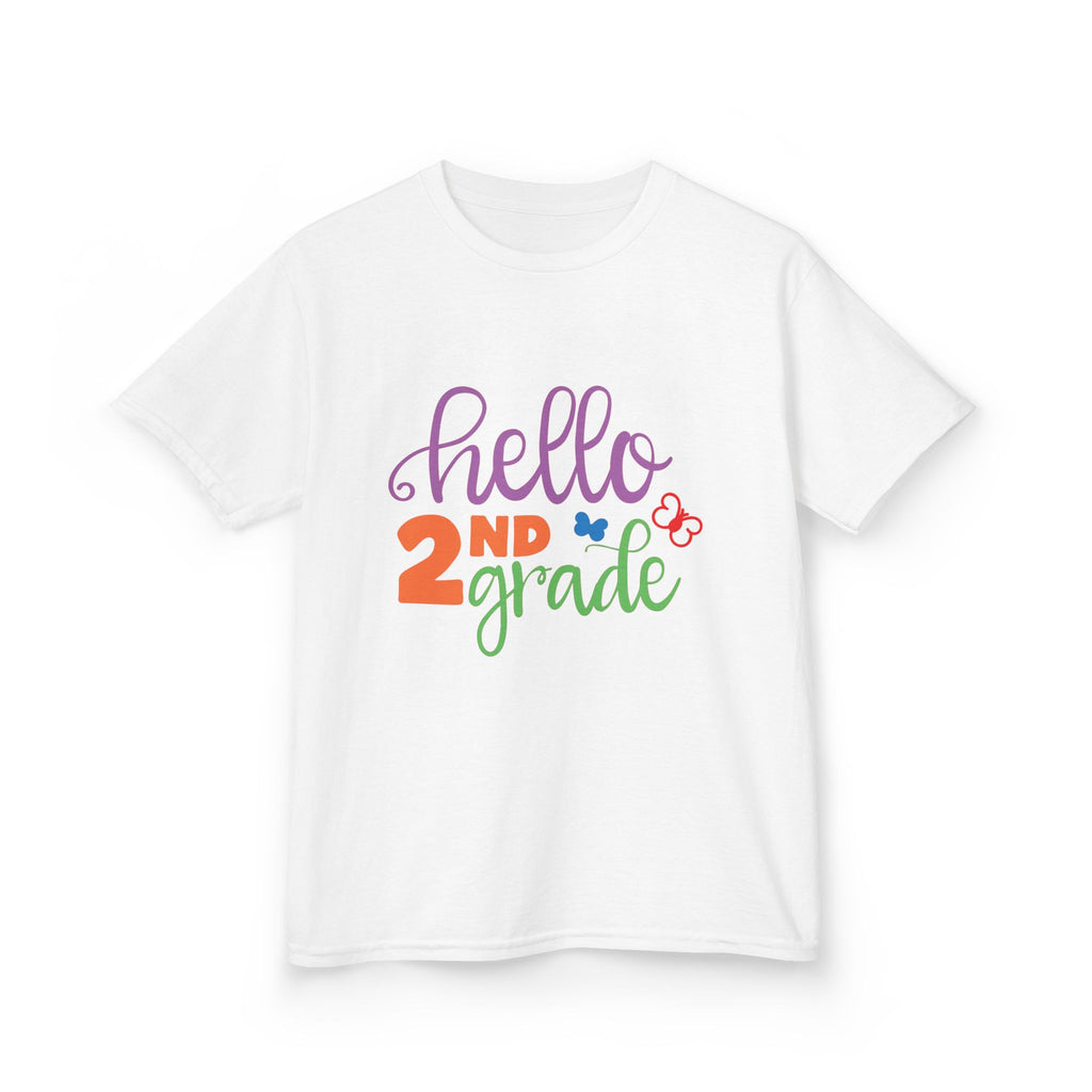 Hello 2nd Grade Kids T-Shirt — Colorful Back-to-School Tee for Second Graders
