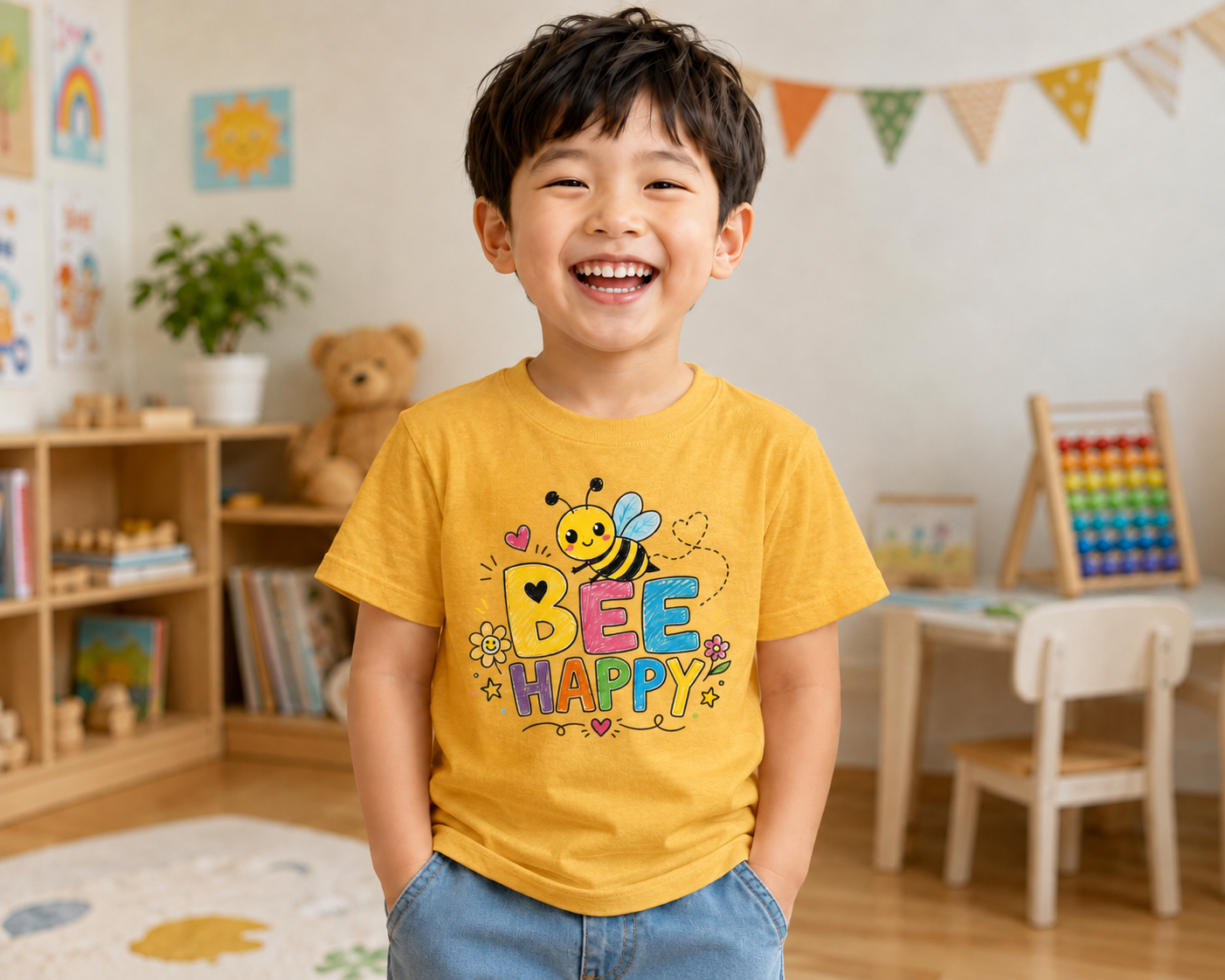 "Bee Happy" Toddler Tee
