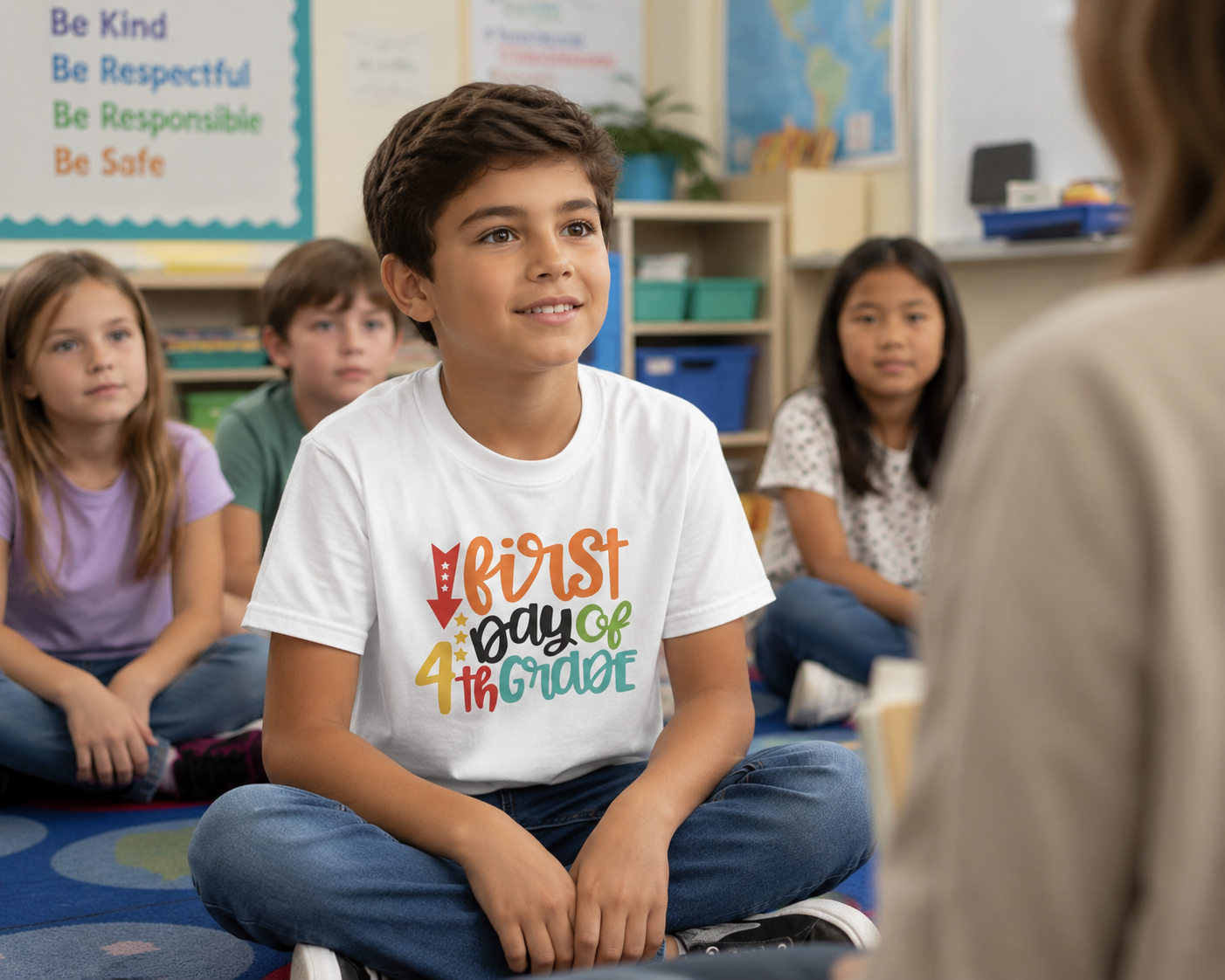 Kids T-Shirt — "First Day of 4th Grade"
