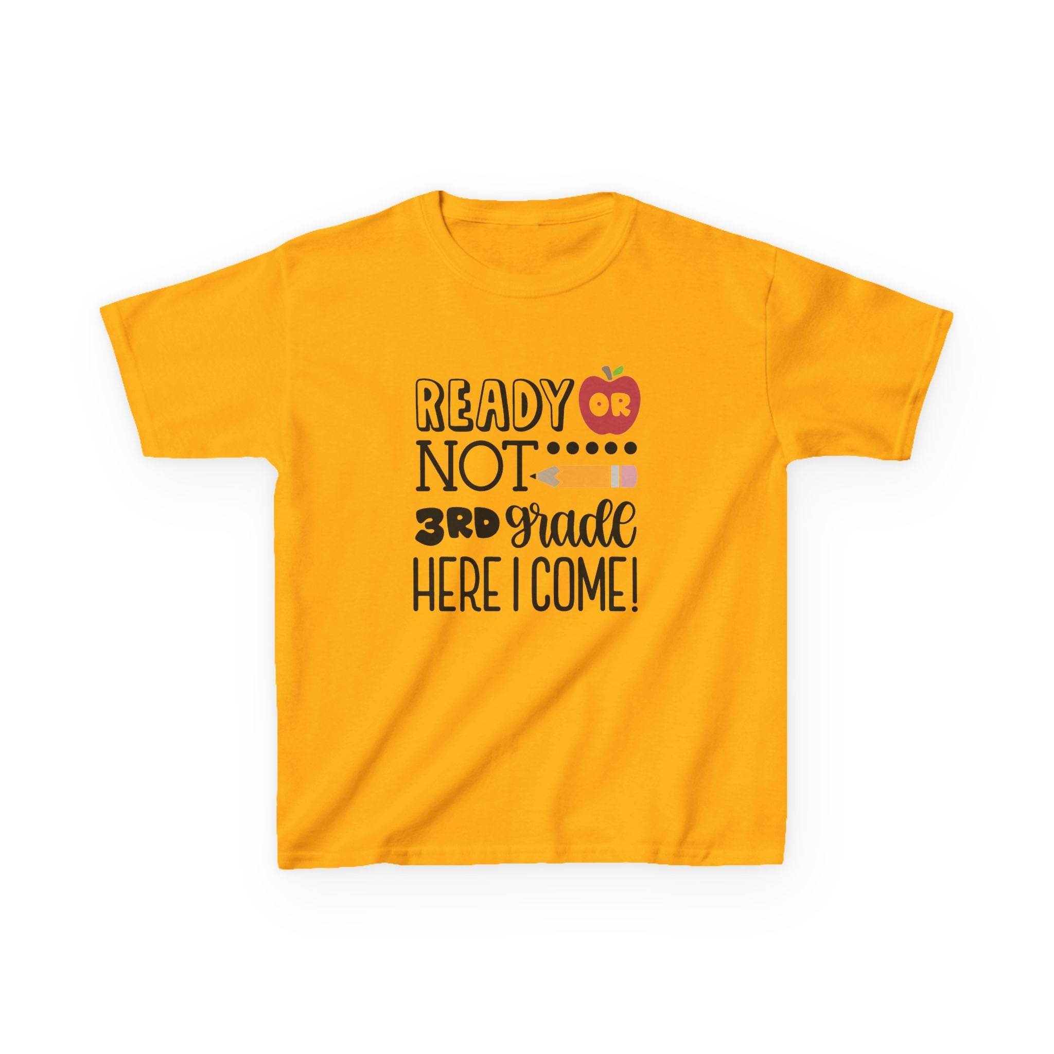 Kids Tee - "Ready or Not 3rd Grade Here I Come!" Back-to-School Shirt