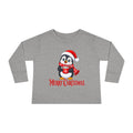 Toddler Long Sleeve Tee — Merry Christmas Penguin Holiday Shirt