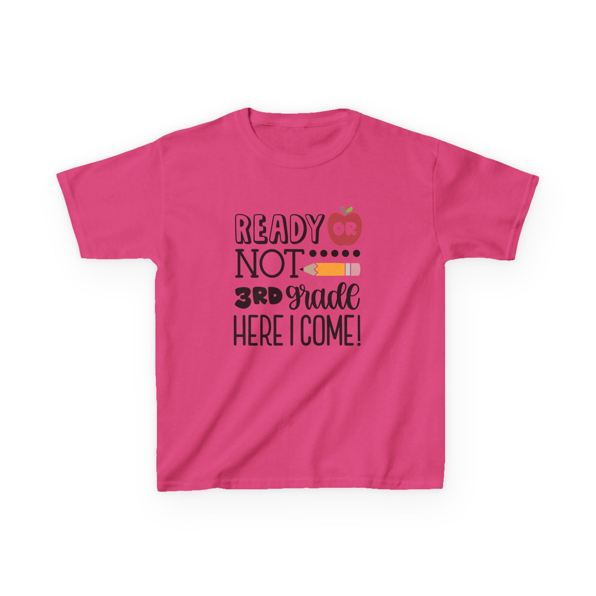 Kids Tee - "Ready or Not 3rd Grade Here I Come!" Back-to-School Shirt