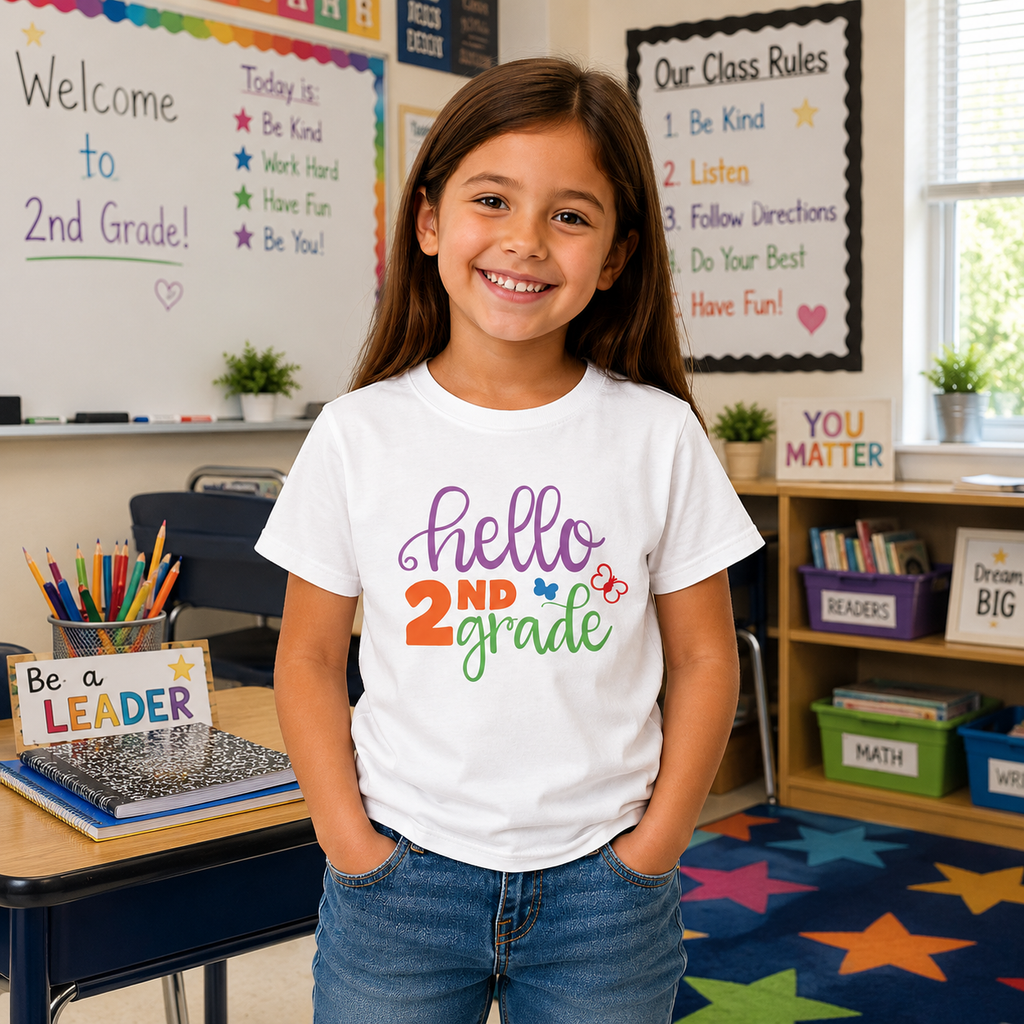 "Hello 2nd Grade" Kids T-Shirt