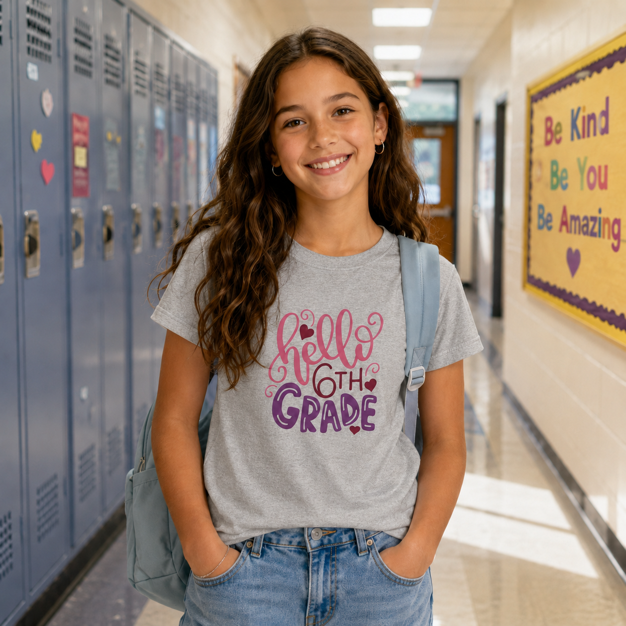 Kids T‑Shirt — "Hello 6th Grade"