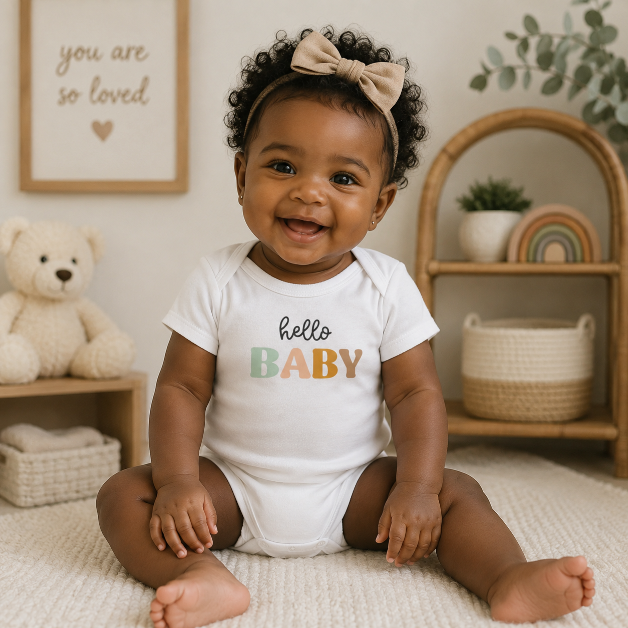 "Hello Baby" Infant Bodysuit
