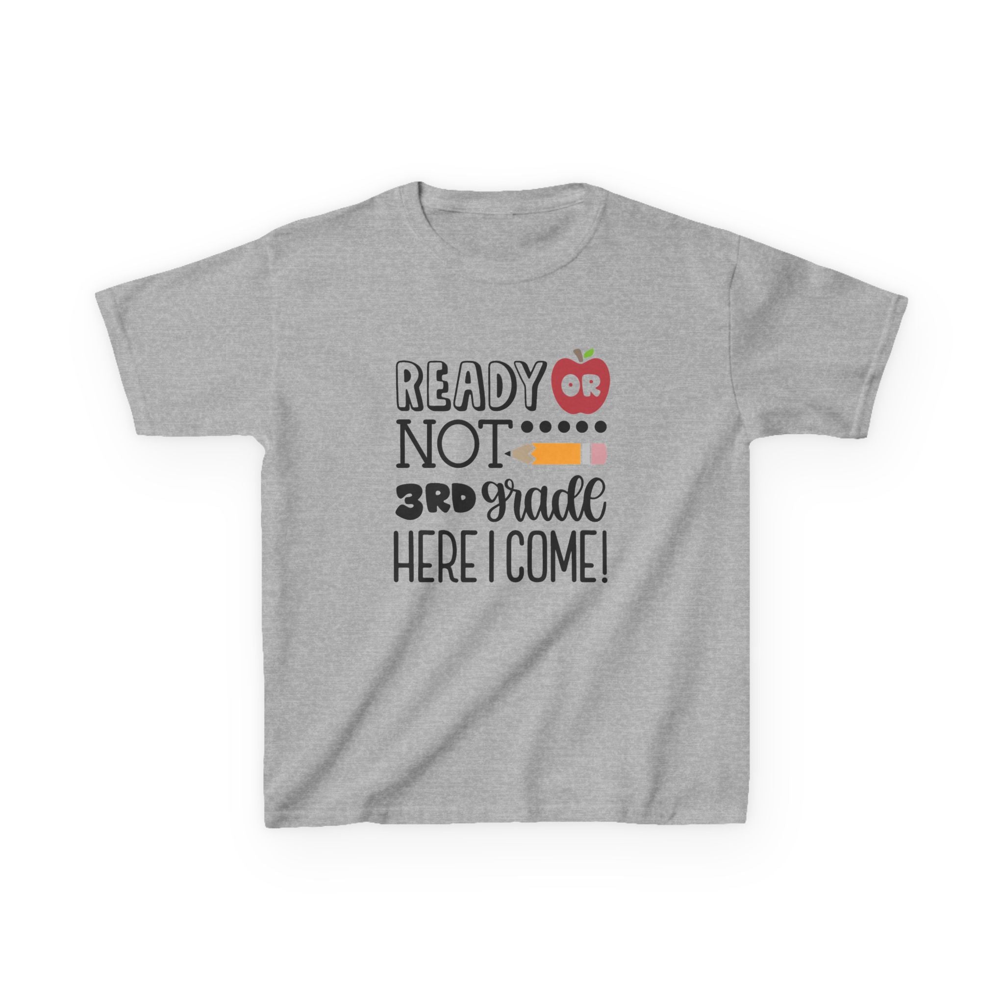 Kids Tee - "Ready or Not 3rd Grade Here I Come!" Back-to-School Shirt