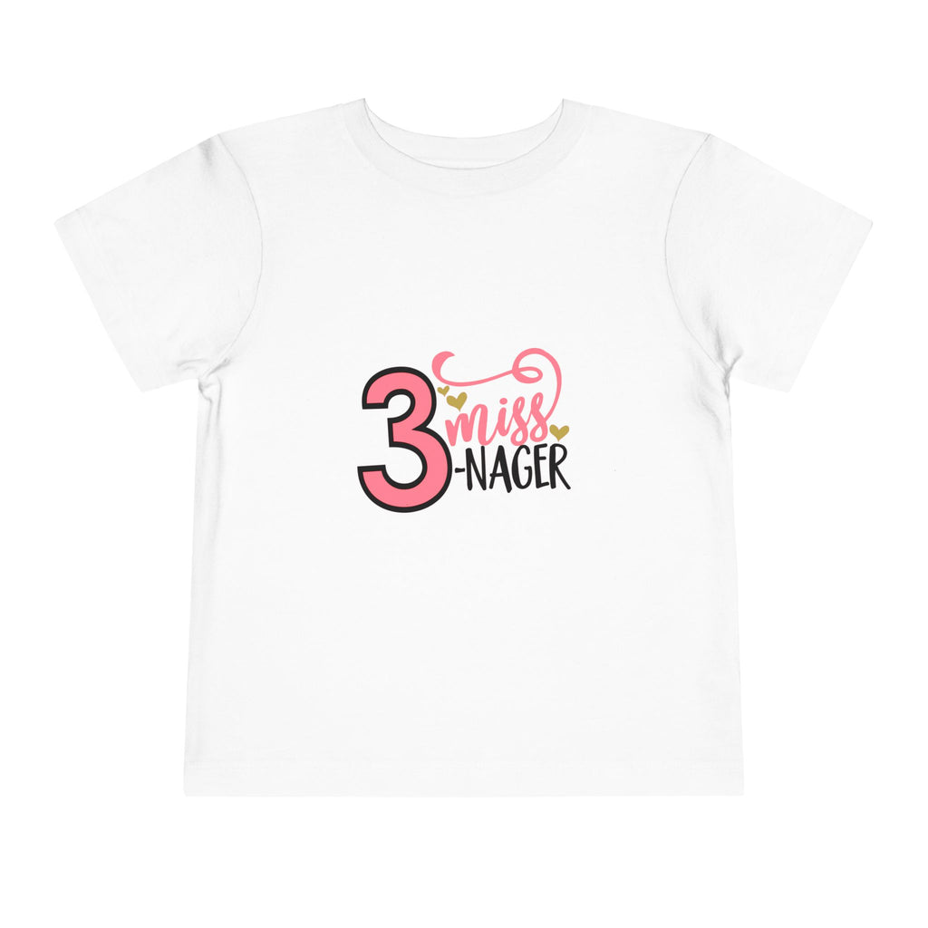 Miss Three-nager Toddler Tee — Cute 3rd Birthday Shirt for Little Girls