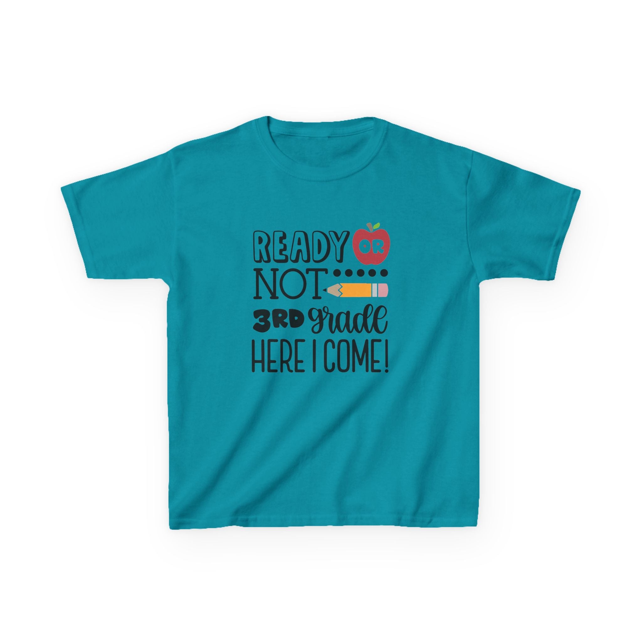 Kids Tee - "Ready or Not 3rd Grade Here I Come!" Back-to-School Shirt
