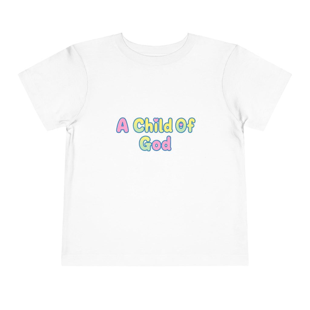 Toddler Tee - "A Child of God" Pastel Faith Shirt
