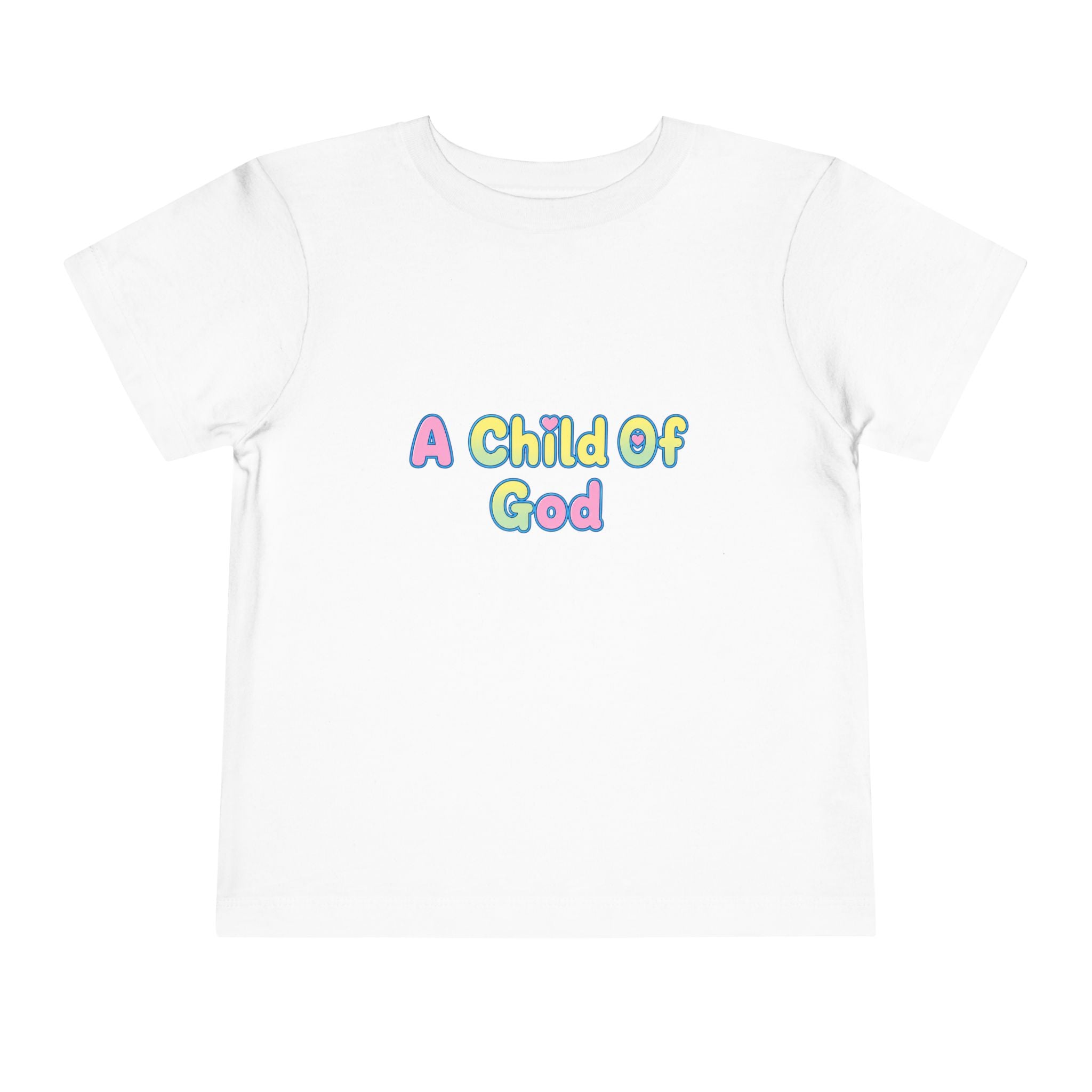Toddler Tee - "A Child of God" Pastel Faith Shirt